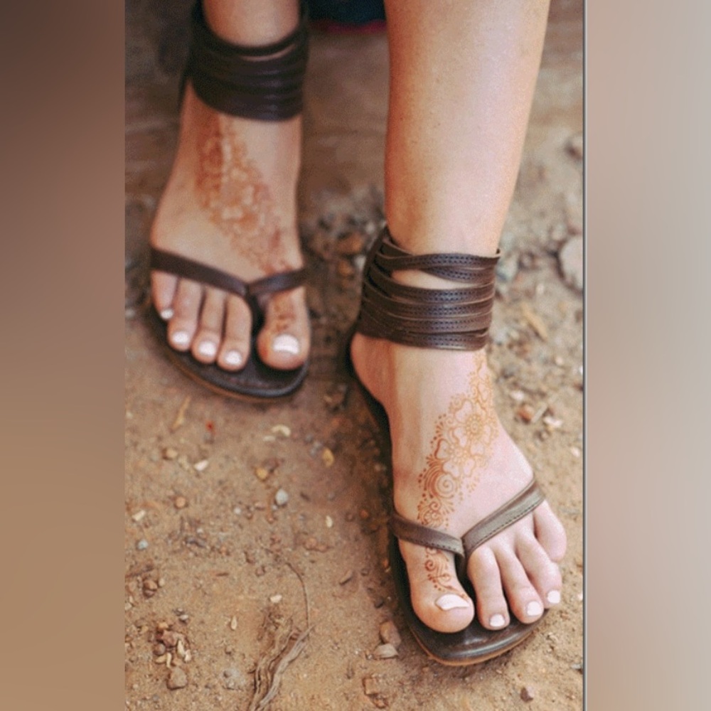 Bali Elf Made by Hand Leather Strap Thong Sandals